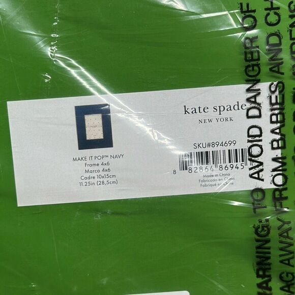 NEW Kate Spade New York Make It Pop Frame Navy SEALED - Picture 5 of 6